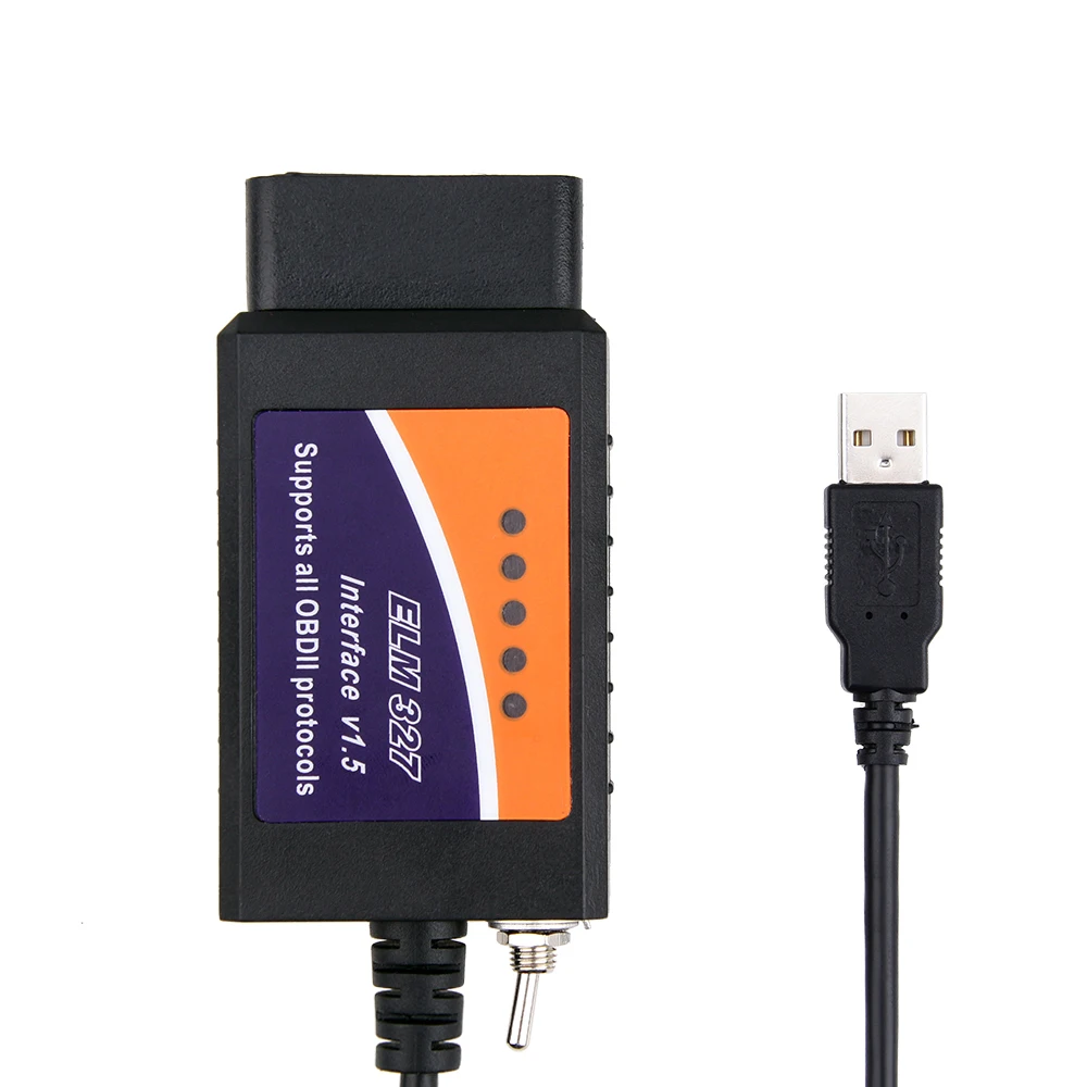 Автомобильный диагностический сканер ELM327 Bluetooth USB V1.5 OBD2 OBD 2 CH340 + 25K80 Chip HS CAN / MS для