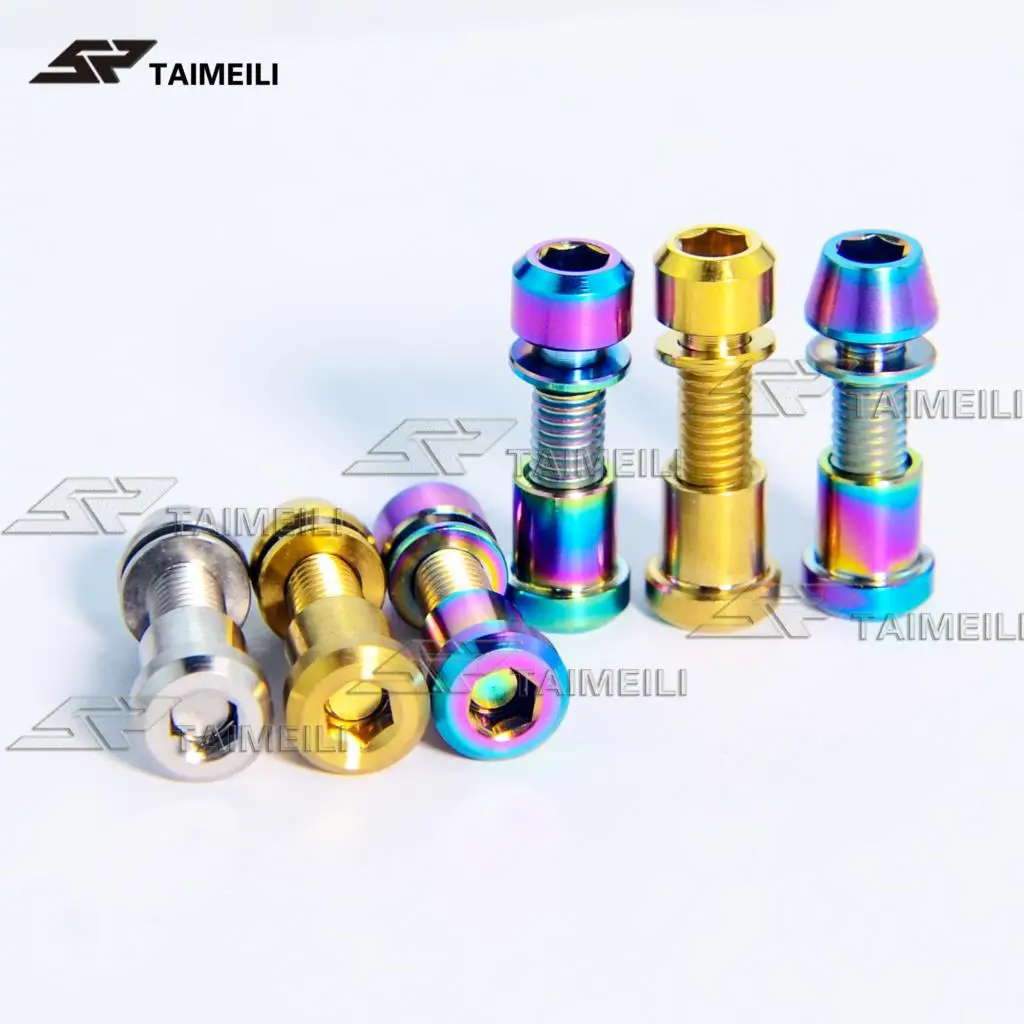 Титановый болт шпилька с резьбой по всей длине + гайка Ti Болт на руль передняя