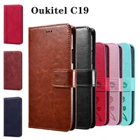 c19 phone flip case for oukitel c19 premium pu leather 3d pattern case for oukitel c 19 wallet cover funda cases 6 49