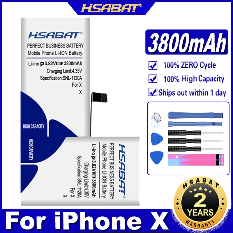Лучший бренд HSABAT новейшая батарея для iphone SE 5 5S 5C 6 6S 7 8 X XS XR 11 / Max /6 Plus Pro /11 |