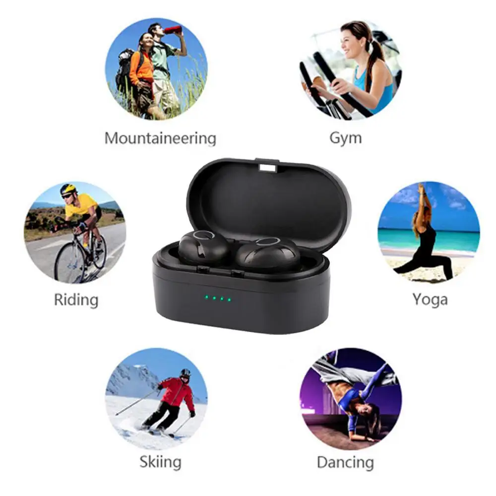 TWS беспроводные мини наушники Bluetooth спортивные стереонаушники вкладыши