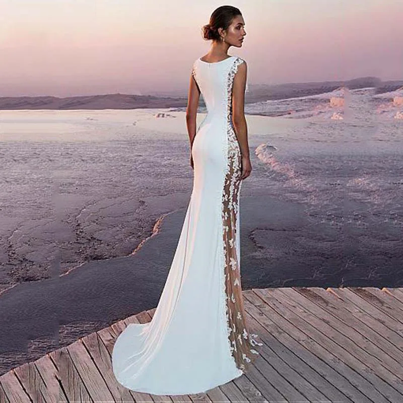 

BAZIIINGAAA Simple Wedding Dress Lace Little Beading Strapless Dress Luxury Wedding Gowns Bridal Can Be Washed Bride Dresses
