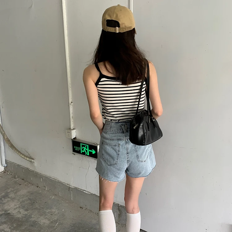 Майка женская в полоску 3 цвета без рукавов | Женская одежда