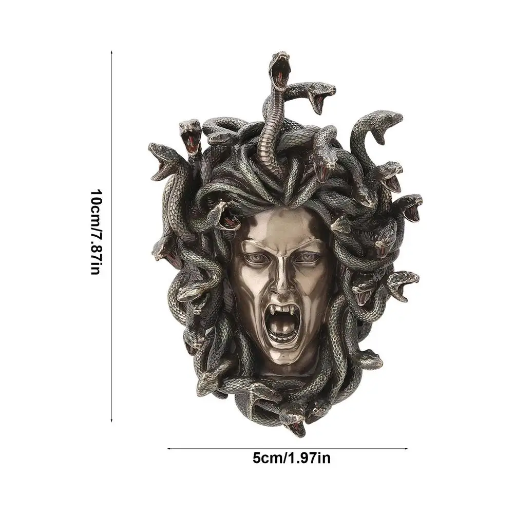 

Greek Medusa Head Wall Medusa Head Of Snakes Statue Plaque Resin Wall Sculpture Home Garden Decoration Gothic Horror Decoration