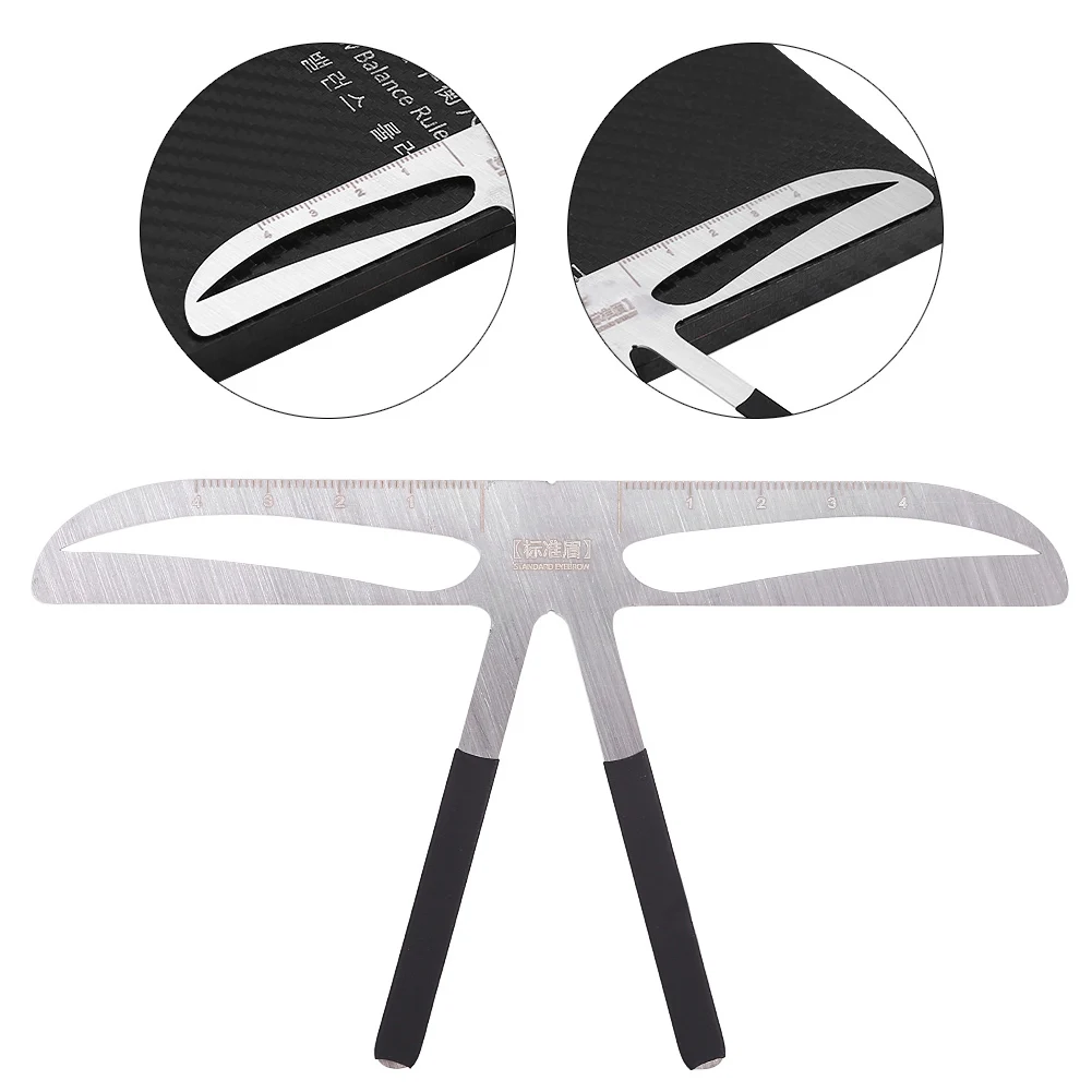 DIY линейка для бровей макияж формирующая татуировка Трехточечное