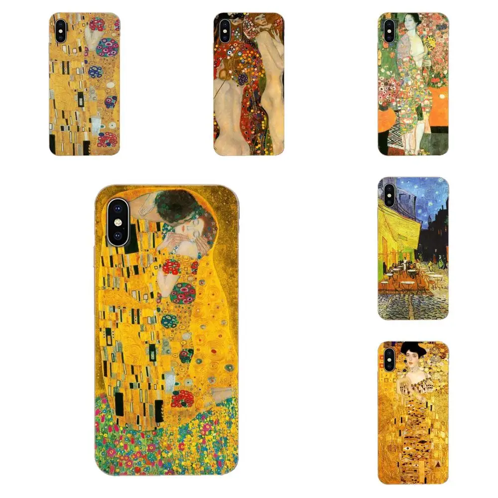 Поцелуй Густава Климта картина золотые слезы для Samsung Galaxy A10 A20 A20E A3 A40 A5 A50 A7 J1 J3 J4 J5