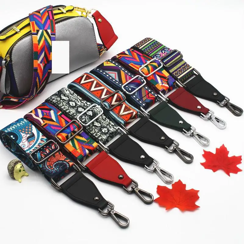 Радужный нейлоновый ремешок для сумочки широкий на плечо сменный аксессуаров