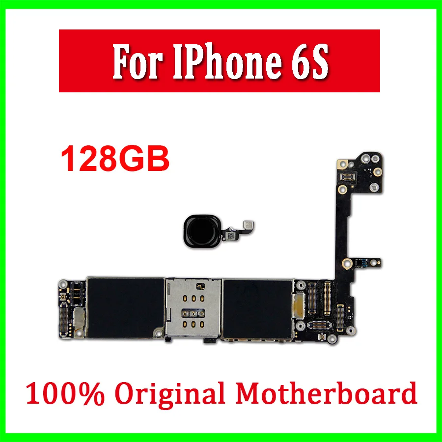Для iphone 6s материнская плата с сенсорным ID оригинальная разблокированная для iphone 6s материнская плата с полным чипом 16 Гб/64 Гб/128 ГБ