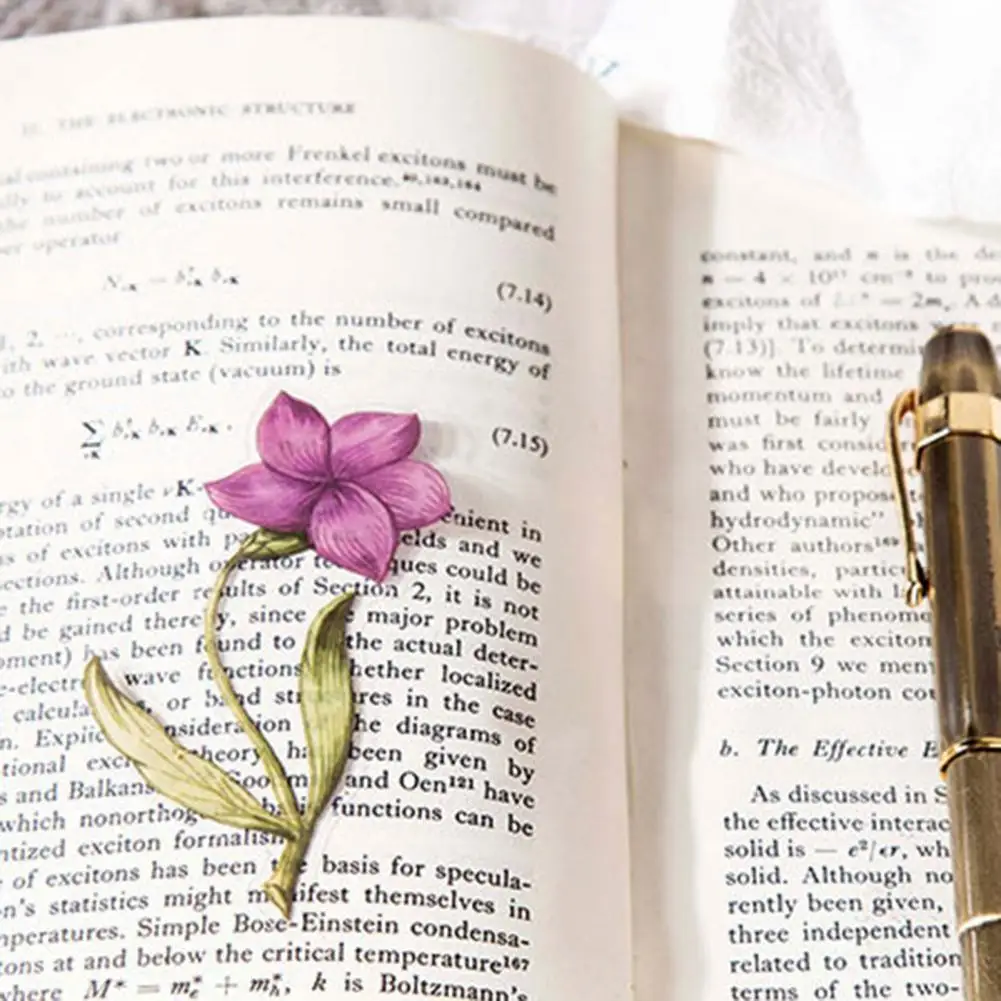 

30Pcs/Bag Flower Stickers Vintage Adhesive PET Transparent Scrapbooking Flower Plant Sticker Set for Craft DIY