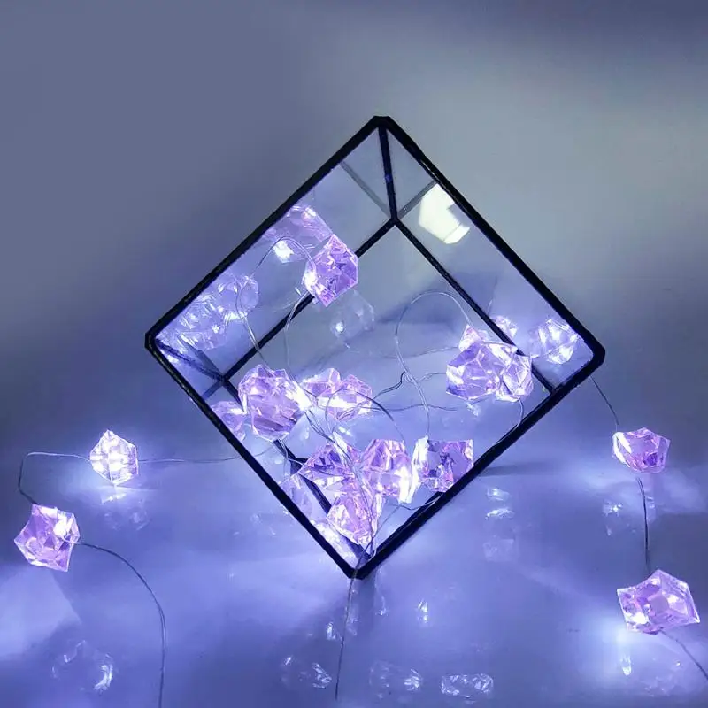 Флюоритовая гирлянда 8 режимов освещения таймер удаленный медный провод лампа