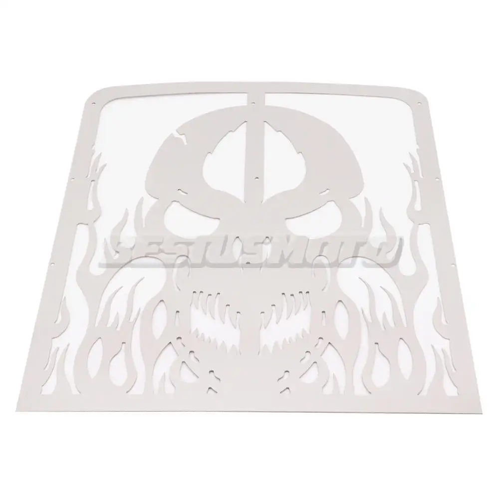 Мотоциклетная решетка для радиатора с черепом и пламенем девочек защитная
