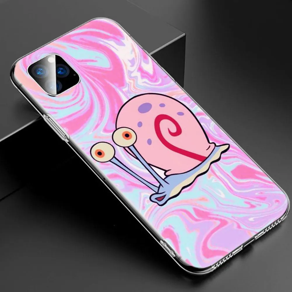 012 Милый мягкий силиконовый прозрачный чехол с губкой Бобом для Apple iPhone 11 Pro XS Max X XR 6 6s 7 8 Plus 5 5S SE Модный чехол - Color: 012
