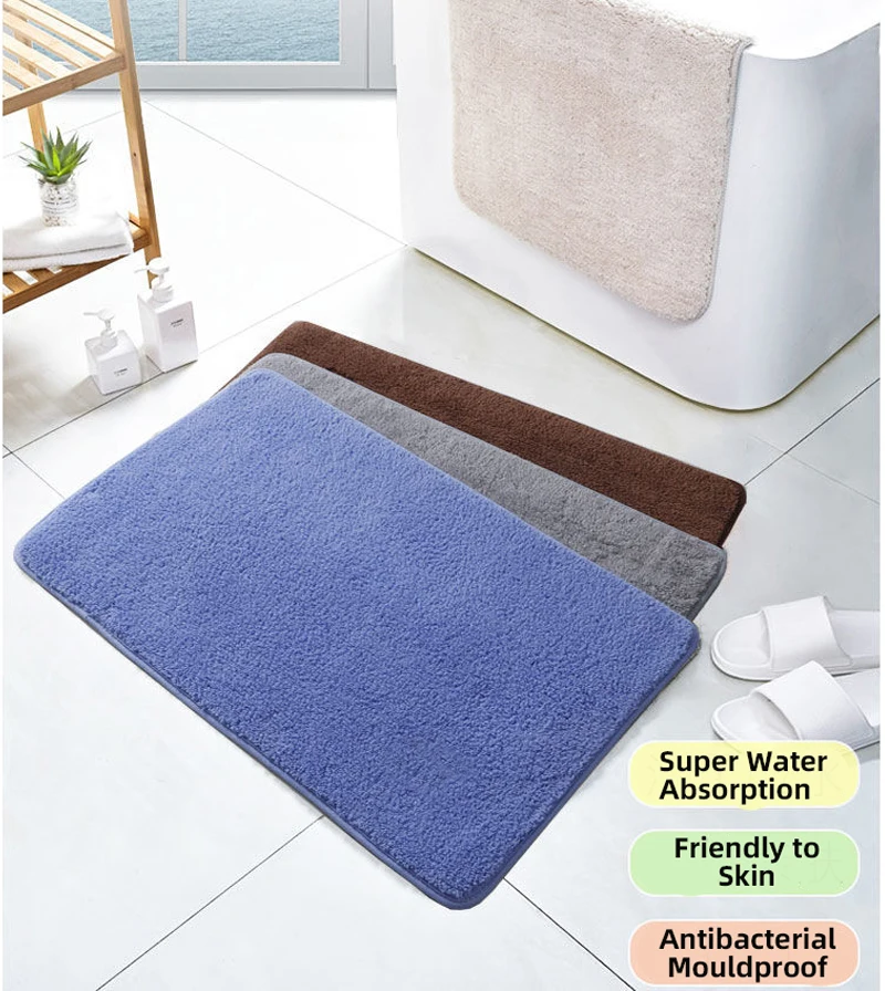 

Yinzam Bathroom Bath Mat Non-slip Carpet Washbasin Bathtub Side Floor Carpet Shower Doormat Water Absorption Thicken Hand Wash