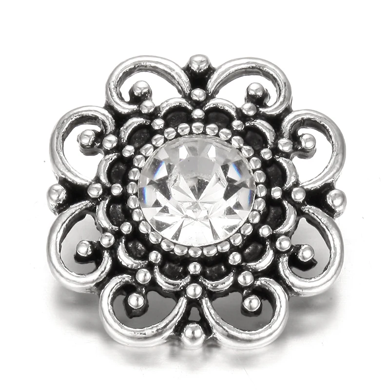 6 шт./лот новые ювелирные изделия с кнопками смешанный белый горный хрусталь