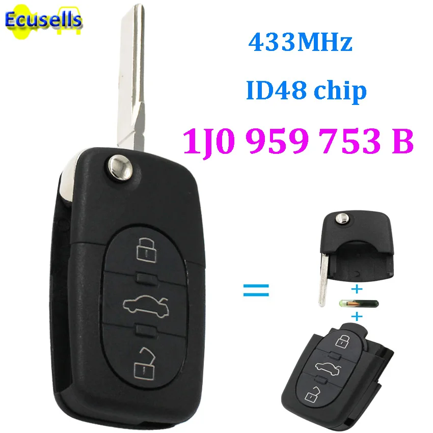 Пульт дистанционного управления для автомобилей VOLKSWAGEN VW PASSAT GOLF BEETLE BORA POLO 1J0 959 753 B