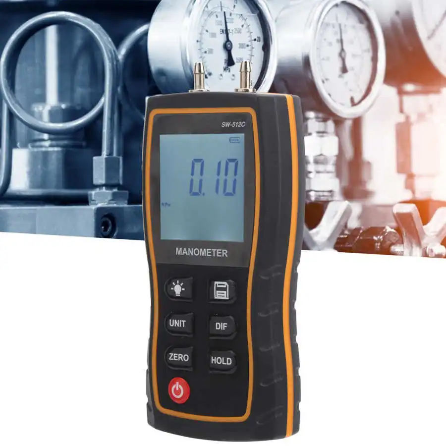 SW-512C Digital Manometer HVAC Pressure Gauge Differential Tester Tool | Инструменты