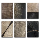 Картина на холсте с кольцами под дерево, абстрактные скандинавские плакаты и принты, настенные картины для гостиной, домашнего декора