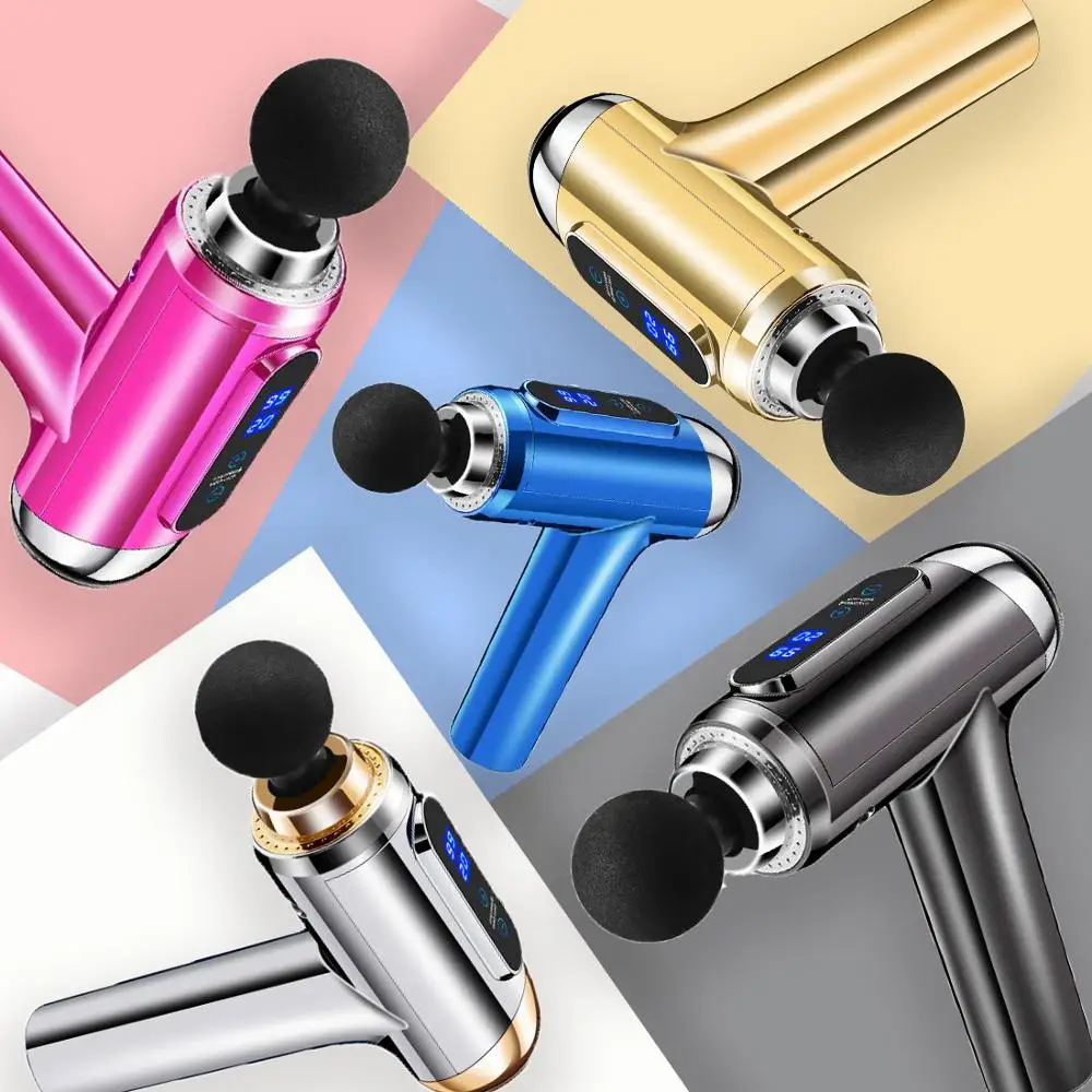 Массажный пистолет модный массаж мышц релаксация вибратор массажер для тела