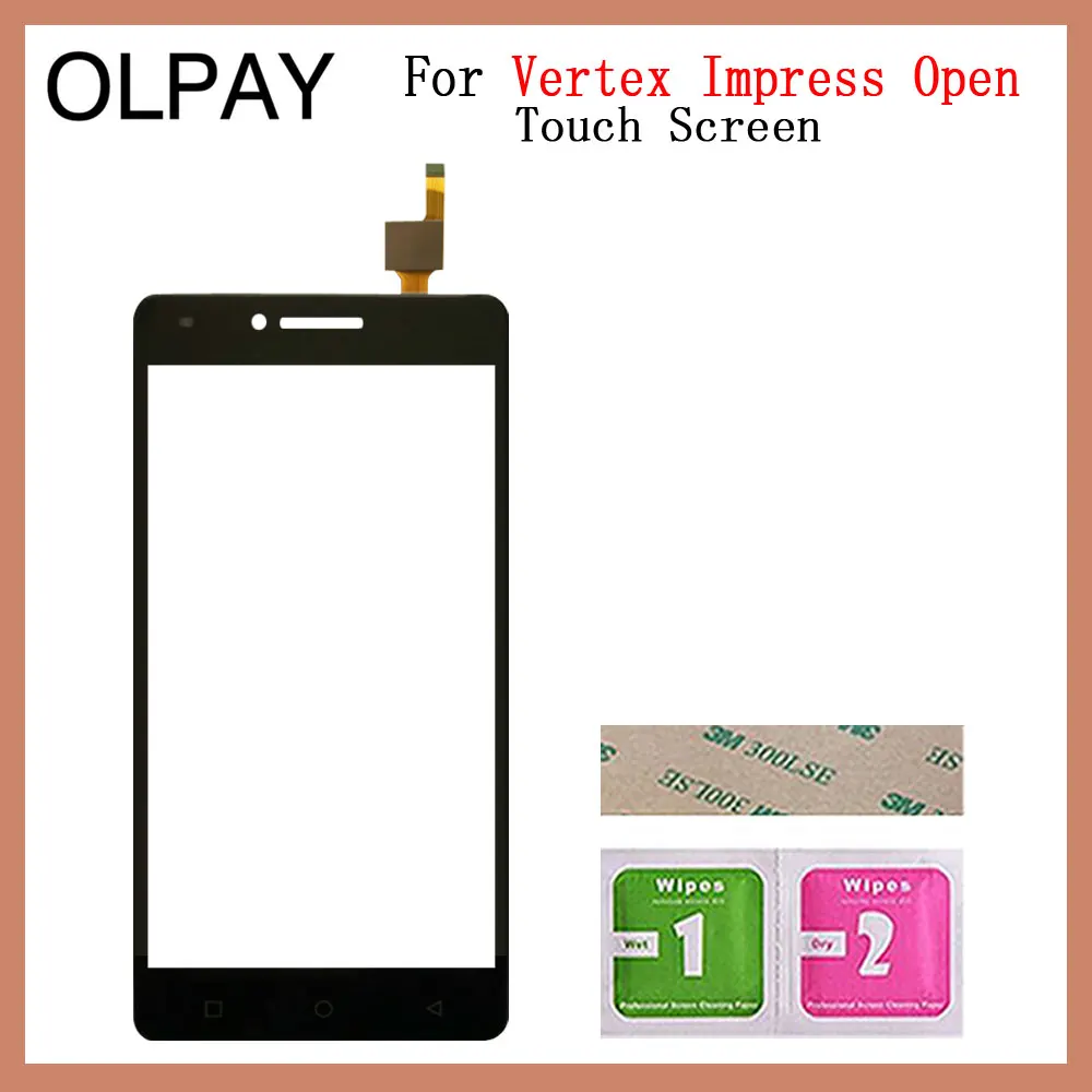 Мобильный телефон Сенсорный экран дигитайзер для Vertex Impress Open 5," дюймовый Сенсорный экран с сенсорным экраном дигитайзер Панель Стекло Инструменты для ремонта - Цвет: Black No Tools