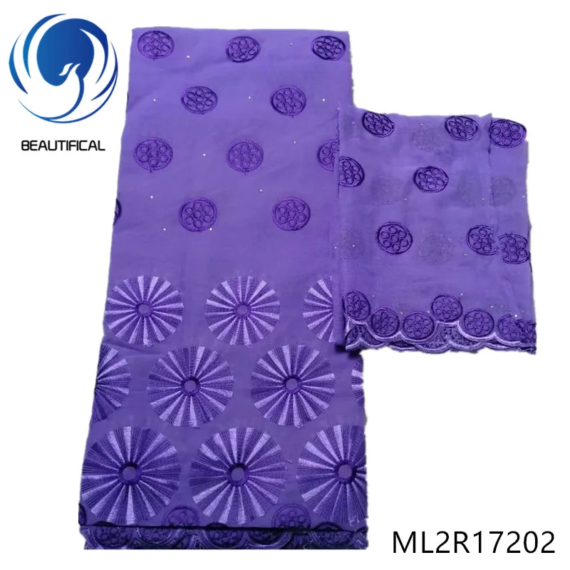 Красивая африканская хлопчатобумажная ткань с вышивкой для платья Новое