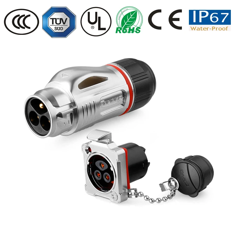 Водонепроницаемый разъем 3pin источник питания авиационная панель проводов