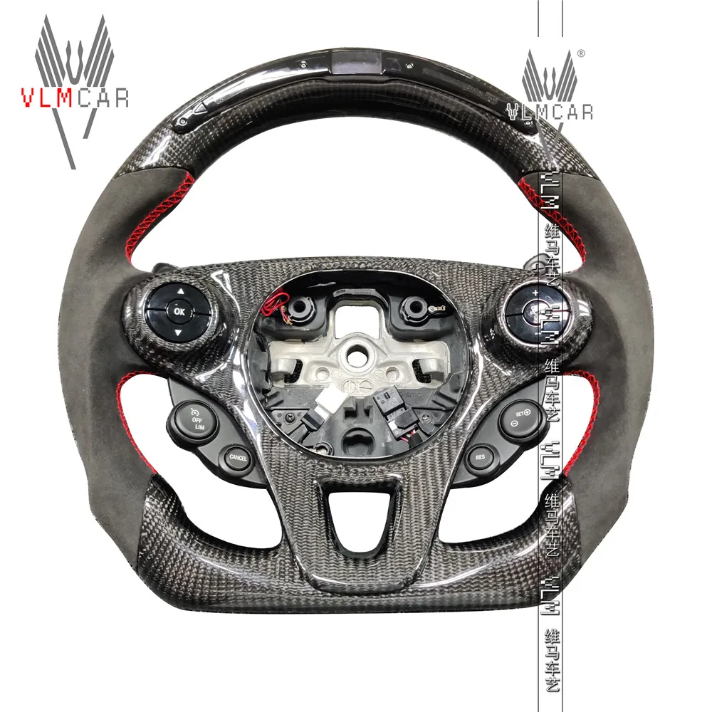 

VLMCAR Private Custom Carbon Fiber Steering Wheel For Mercedes Benz Smart Car Accessories Suede Leather