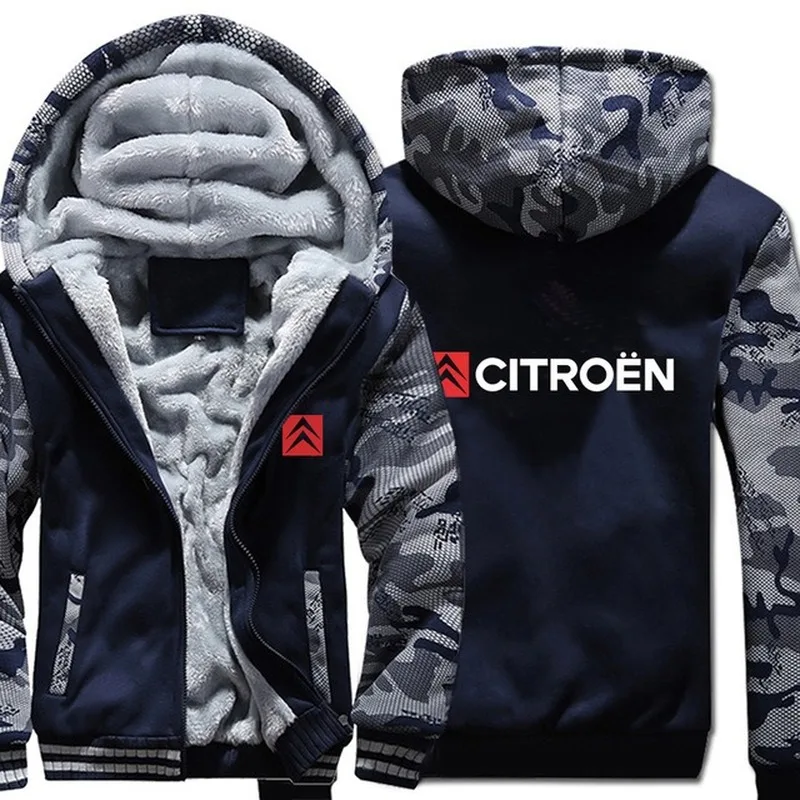 

2020 Citroen Hoodies Winter Camouflage sleeve Jacket Men Thicken Unisex Casual Wool Liner Fleece Man Coat Sweatshirt Pullover