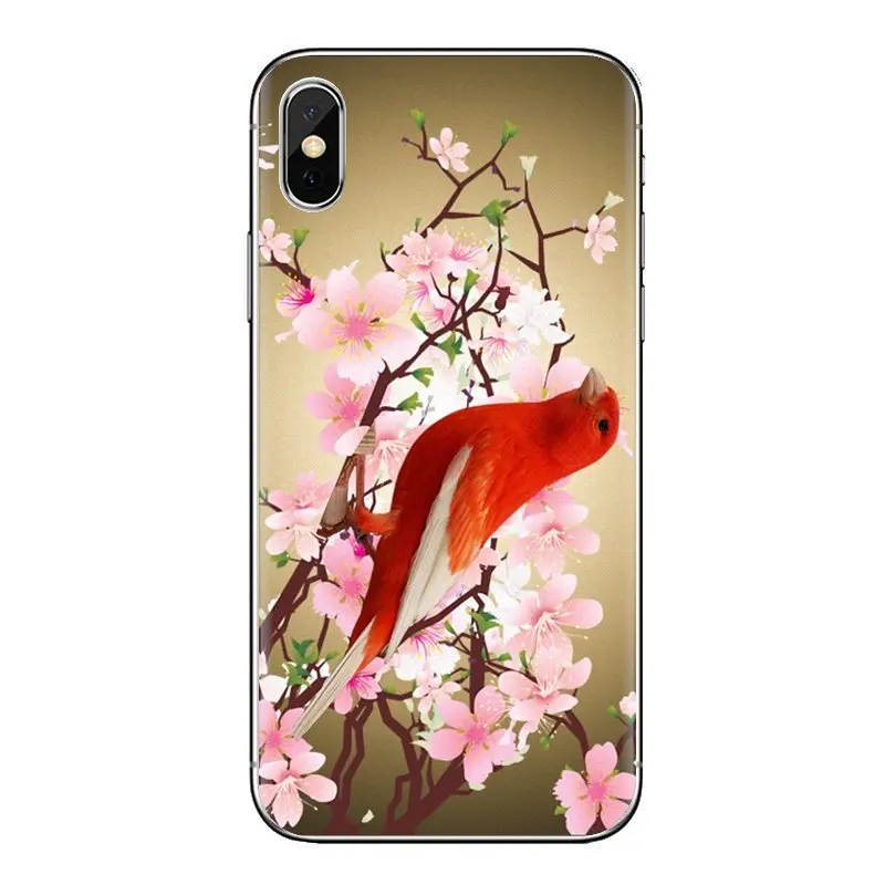 Soft Transparent Bag Case For iPod Touch Apple iPhone 4 4S 5 5S SE 5C 6 6S 7 8 X XR XS Plus MAX Mosaic yellow Types Canary Birds |