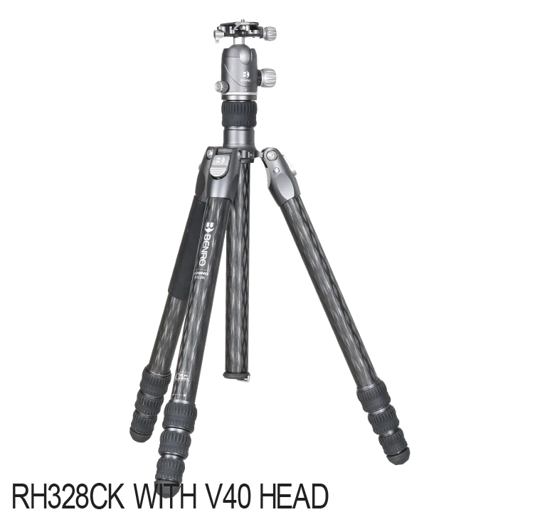 

Benro RH328C RH328CK profession Tripod Carbon Fiber Camera Tripods SLR camera tripod Stands 4 Section Max Loading 20kg