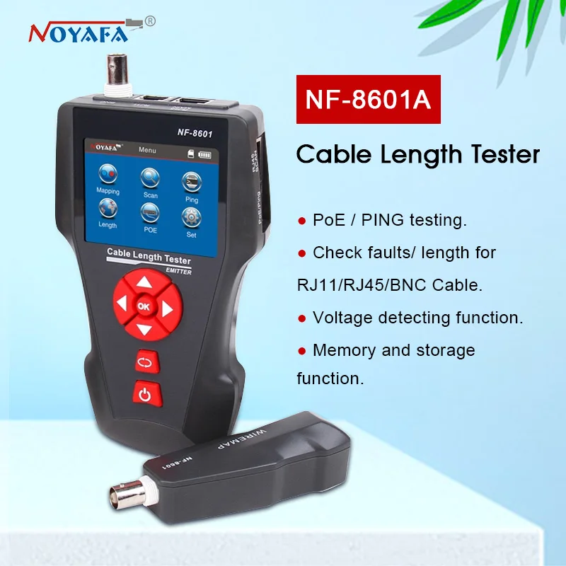 Оригинальный NF-8601A Многофункциональный тестер сетевого кабеля длины ЖК-Кабеля