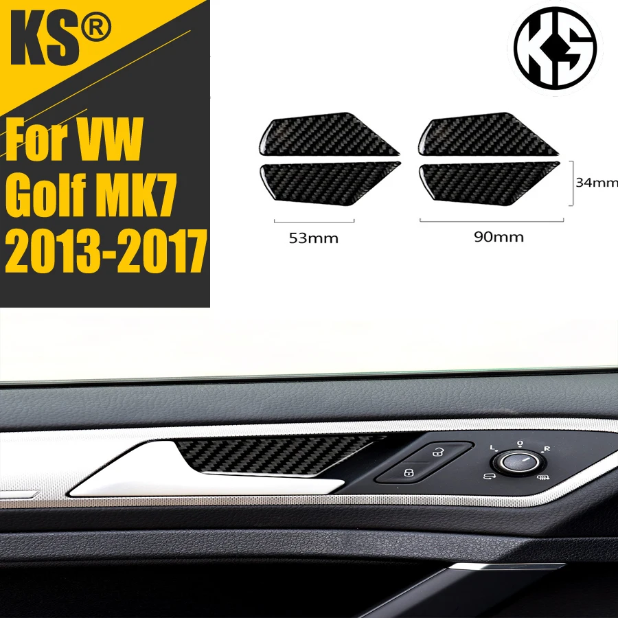 

4 шт., декоративные наклейки из углеродного волокна на дверную ручку для VW Golf MK7 2013 2014 2015-2017