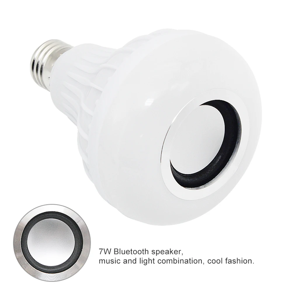 Смарт E27 12 Вт светодиодный лампочка RGB светильник беспроводной Bluetooth аудио
