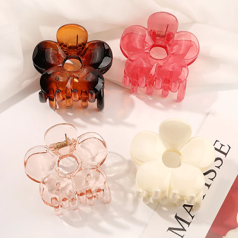 

New Flower Girl Lady Elegant Crab Claw Hairpin Korean Fashion Bohemian Hair Accessories Gift Cute Multicolor Geometric Jewelry