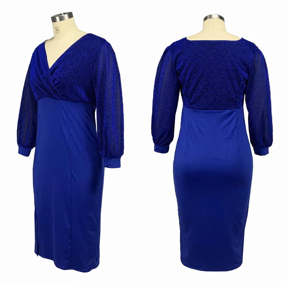 

2020 New African Dress Women Sequins Evening Dresses Sexy Party Gowns Robe Africaine Femme Clothes Plus Size 5XL