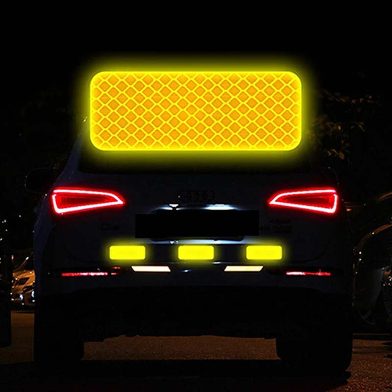 

3x8CM Car Truck Bumper Safety Reflective Warning Strip Night Driving Secure Reflector Sticker Auto Exterior Decals Car Styling