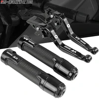 motorcycle clutch brake lever extendable adjustable foldable levers handle grips for honda vf1000 vf 1000 1997 2004 2003 2002