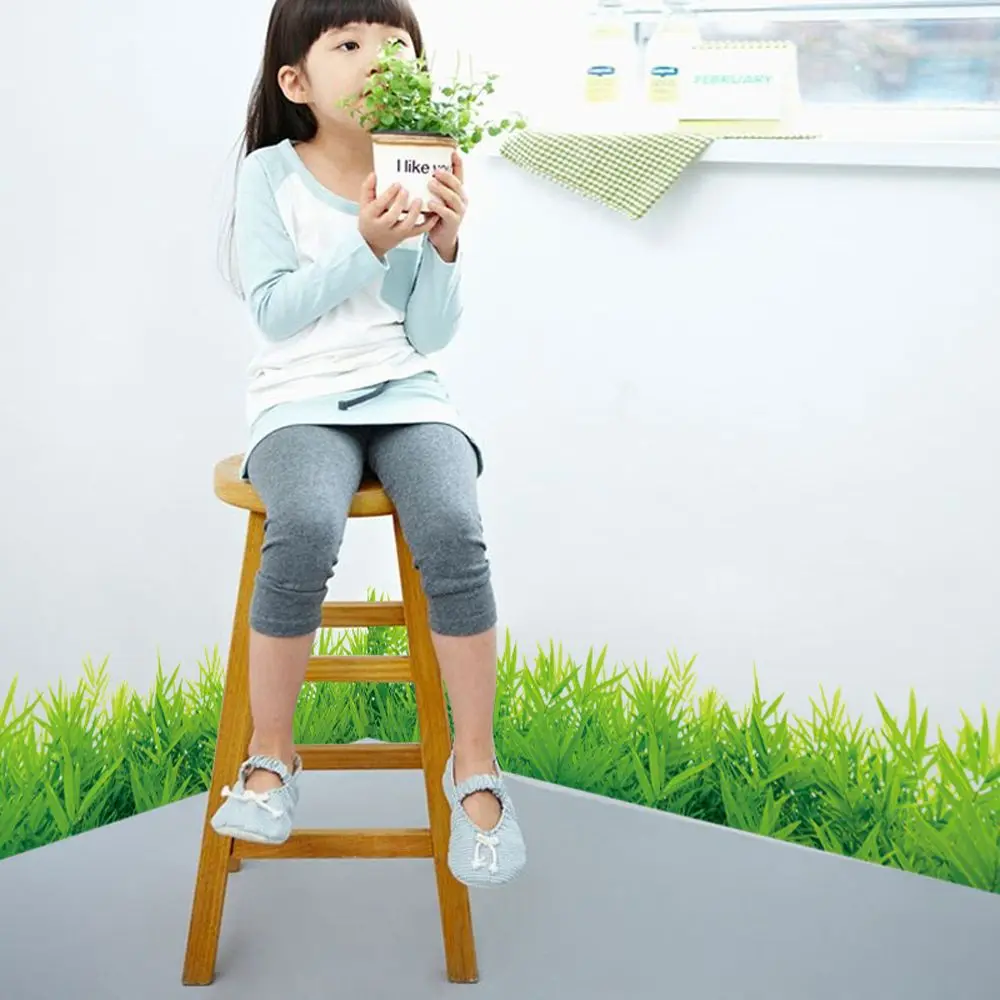 3D ПВХ на плинтус для детской гостиной свежие зеленые наклейки стену с