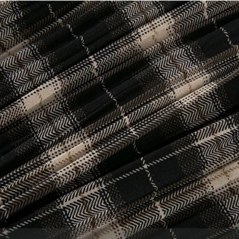 

Skirts Women Elastic Waist New Plaid Pleated High Street Students Simple Ulzzang Preppy Style Falda De Mujer Loose Casual Basic