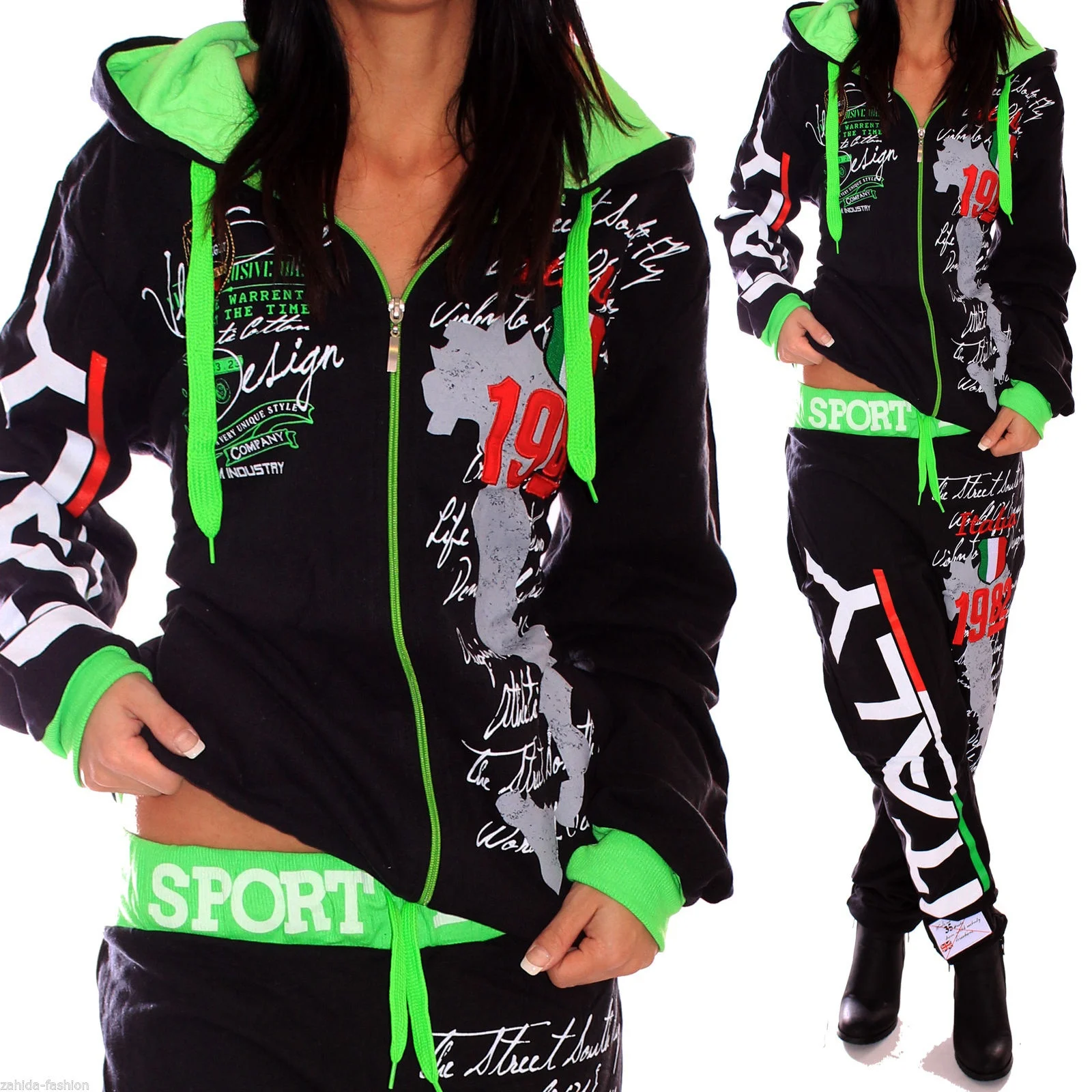

ZOGAA 2019 spring New 7color Women Fashion 2 Parts Hooded Sweatshirt and Pants Set Tracksuit Sportswear Women Suit Matching Sets