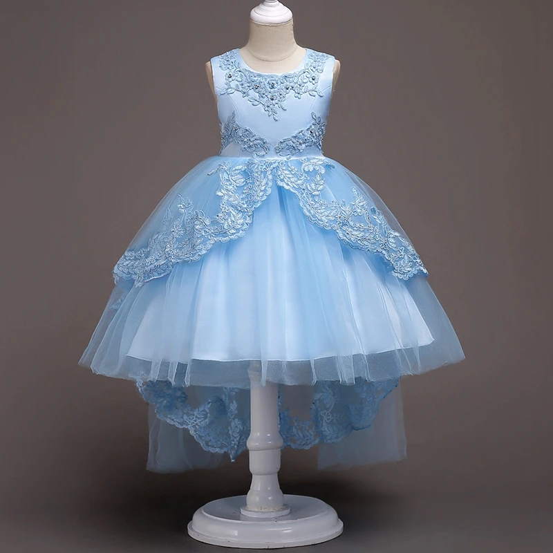 Skyyue Flower Girl Dresses 6 Colors Court Train Bow Floor Length Girls Pageant Kids Party Lace for 584 | Свадьбы и торжества