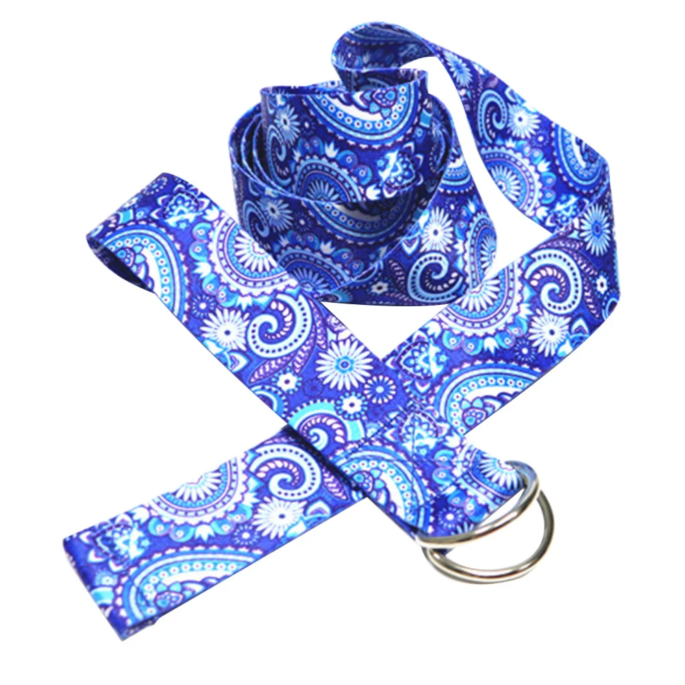 

2 Pcs 183x3.8cm Yoga Stretch Belt Multi Functional Fitness Resistance Band Portable Yoga Strap Blue Enchantress