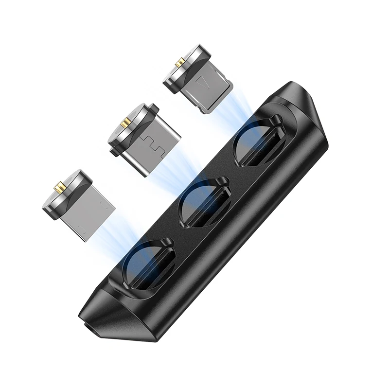 Круглый Магнитный кабель штекер Micro USB C для быстрой зарядки телефона магнитный