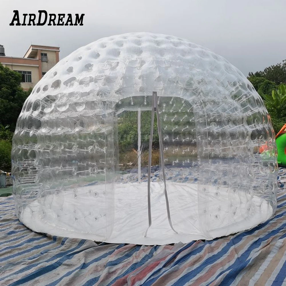 Verkauf PVC Aufblasbare Kristall Blase Kuppel Zelt Custom Design Außen Große Klare Lodge Haus Für Camping, Treffen