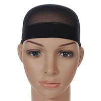 2pcs elastic stretchable hair net hair mesh wig cap hair nets wig liner hairnet snood glueless dome wig cap