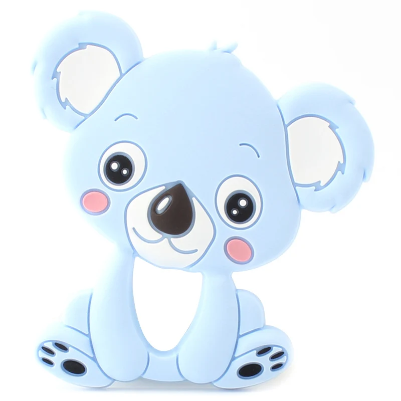 KGY001-1pc Детский Прорезыватель с героями мультфильмов, силиконовый Прорезыватель для зубов в виде животных, енота, слона, коалы, жирафа, сделай сам, Детские Прорезыватели, игрушки, аксессуары - Цвет: KGY001-1pc