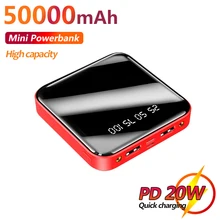50000mAh Mini Power Bank Outdoor Fast Charging Phone Chaeger Portable Digital Display External Battery for Xiaomi IPhone Samsung