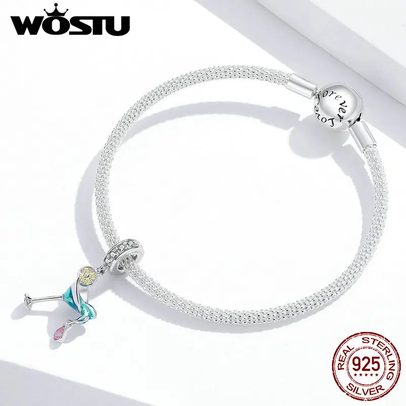 Подвеска для коктейля из серебра 2020 пробы с бусинами | Украшения и аксессуары