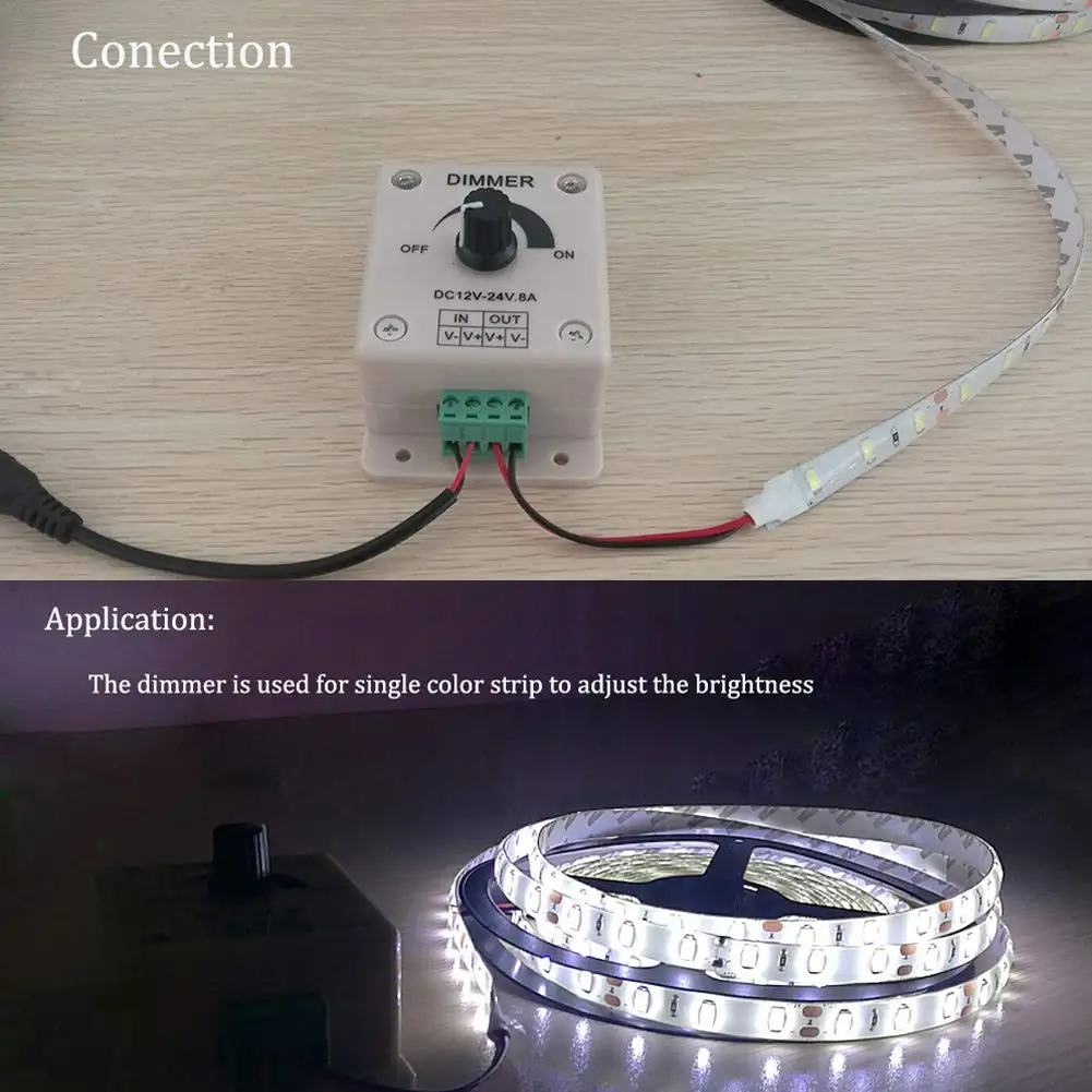 Регулятор яркости черный диммер постоянного тока 12 В 24 30 А 8