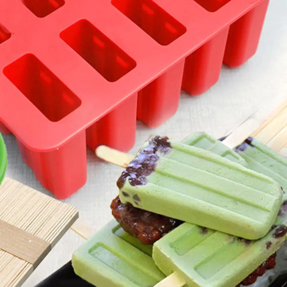 Силиконовая форма для мороженого с 10 отверстиями льда фруктового палочками | Дом