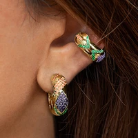 boho ethnic crystal earcuffs for women bohemia rhinestone cz ear cuff climber earrings c style jewelry 2020 new